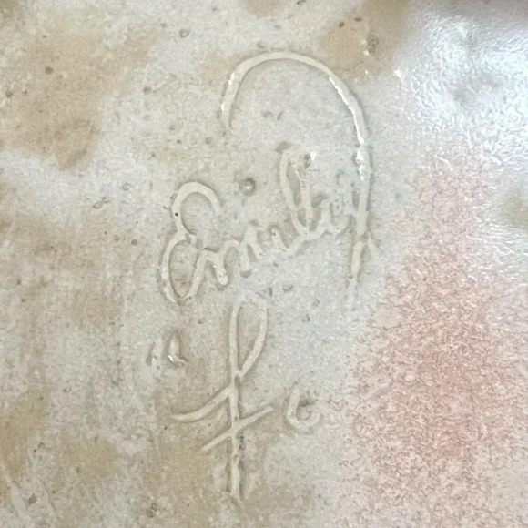 Decorative Pottery Coil Swirl Bowl Basket Signed Emily - Picture 7 of 13